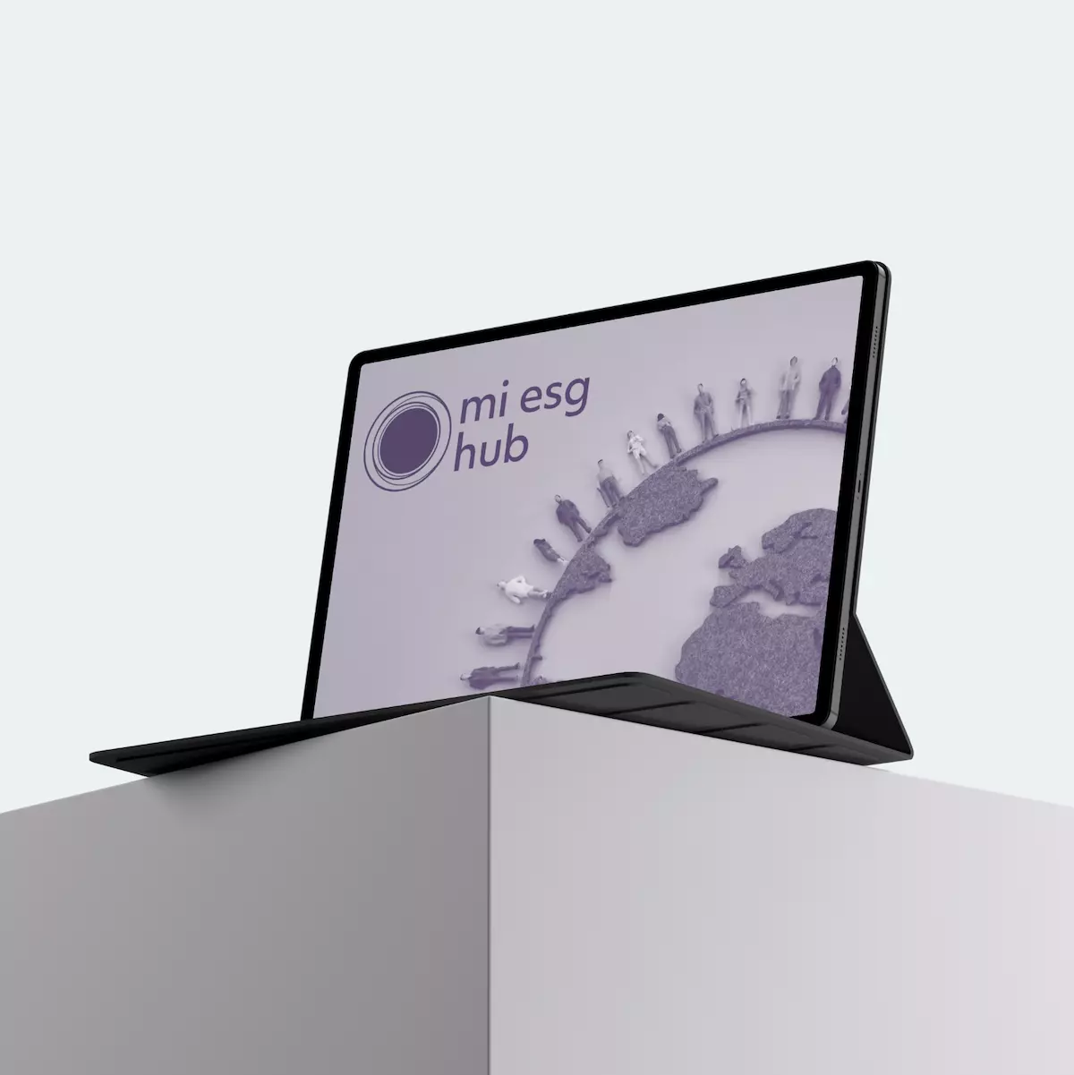 a laptop open on a desk